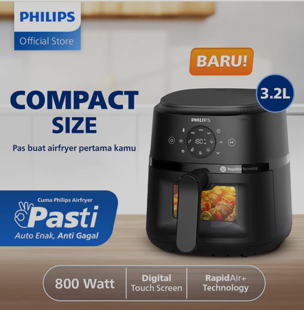 Philips Airfryer Low Watt 500W Transparan